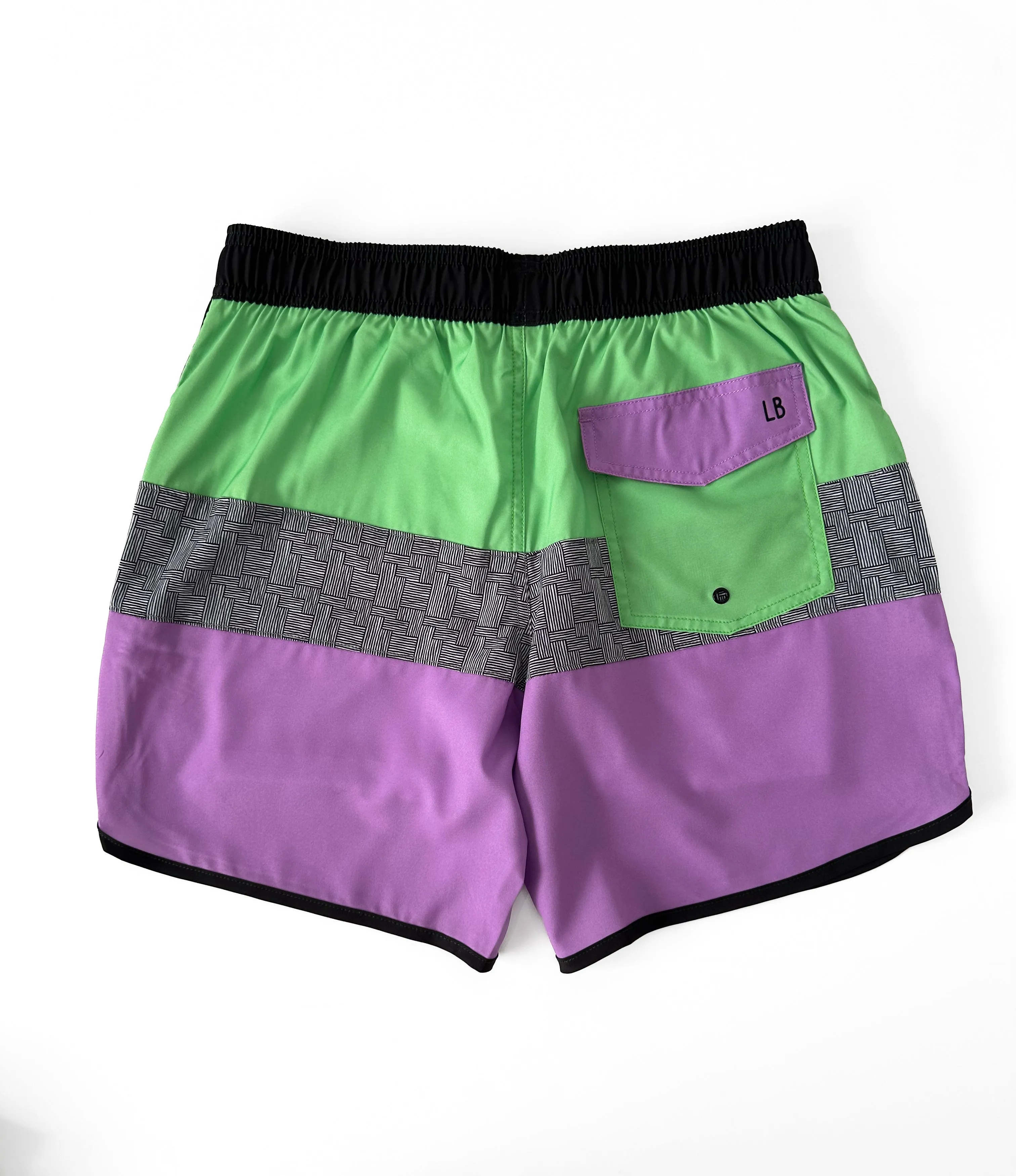 Men's Block Swim Short - Neon Green