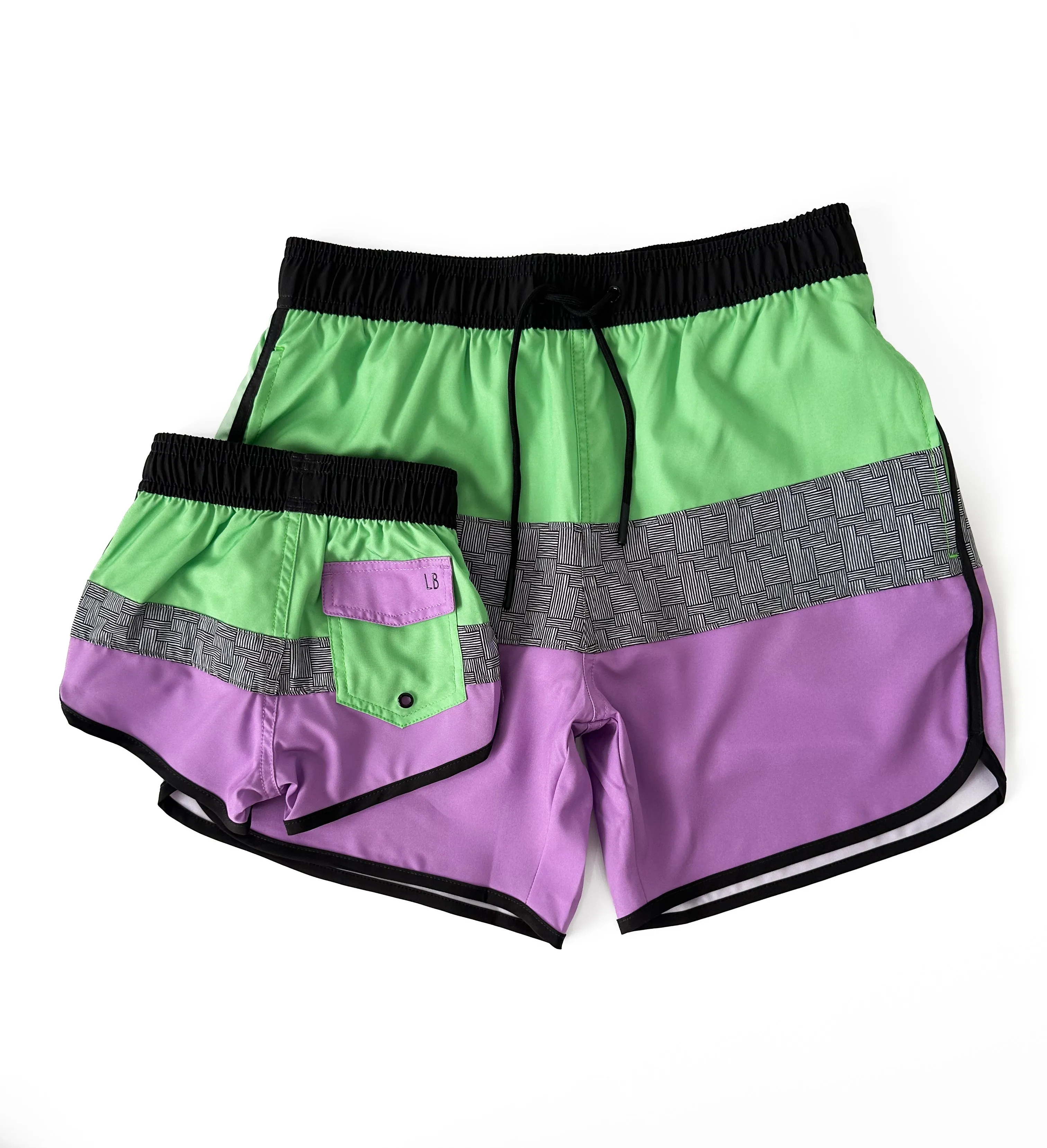 Men's Block Swim Short - Neon Green