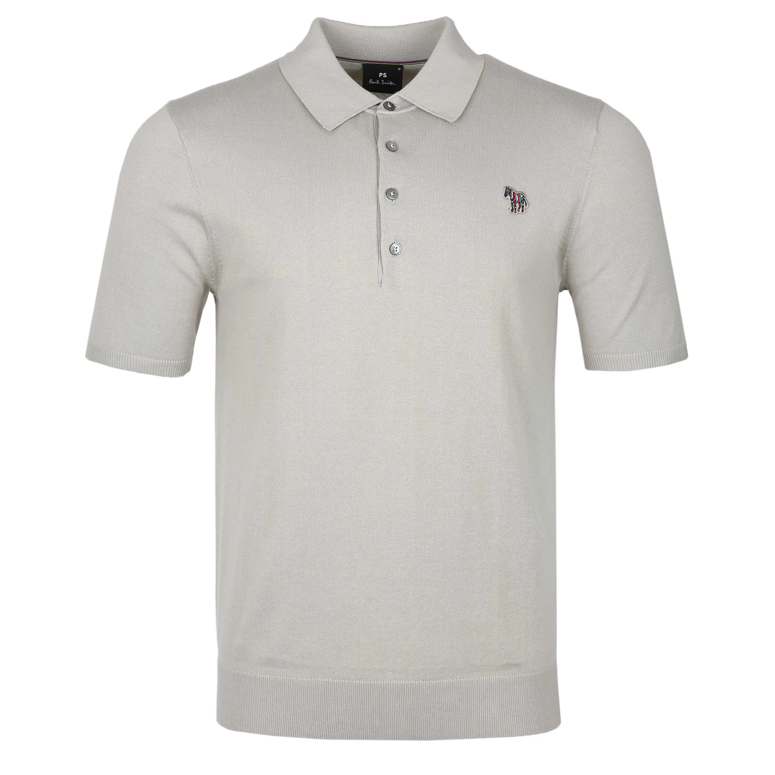 Paul Smith Zebra Badge SS Polo Knitwear in Grey