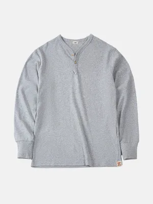 "Y" Collar Long-Sleeve Henley Shirt