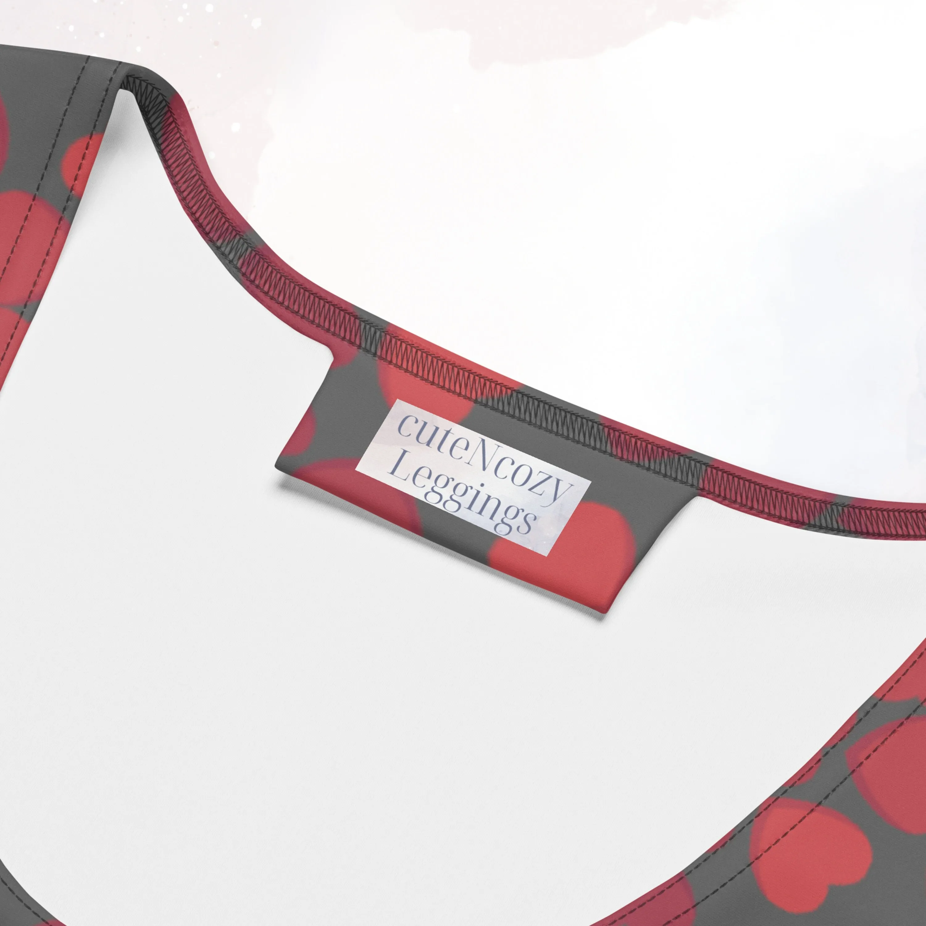 Red and Grey Hearts Sublimation Tank Top