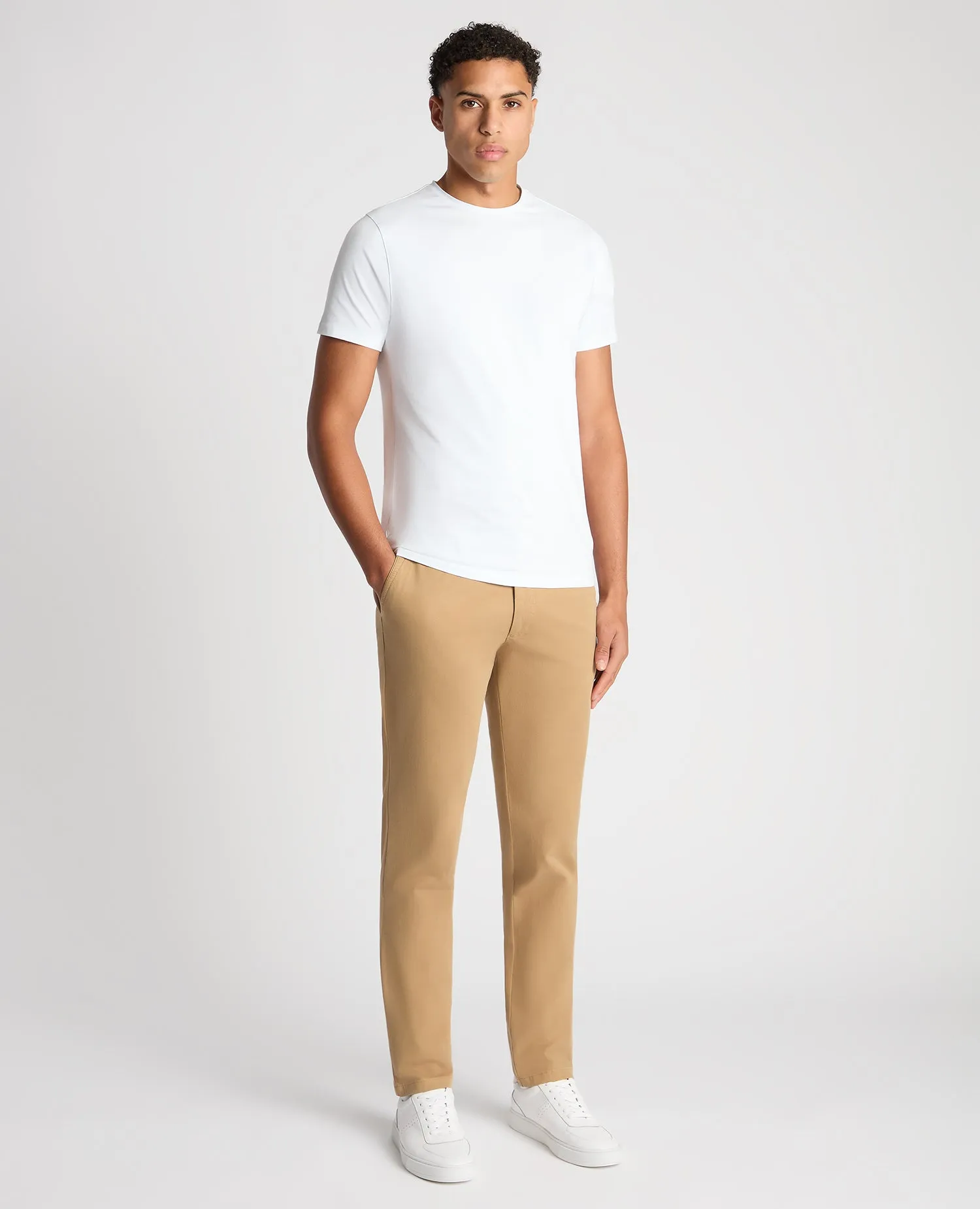 Slim Fit Cotton-Stretch Washed Chino