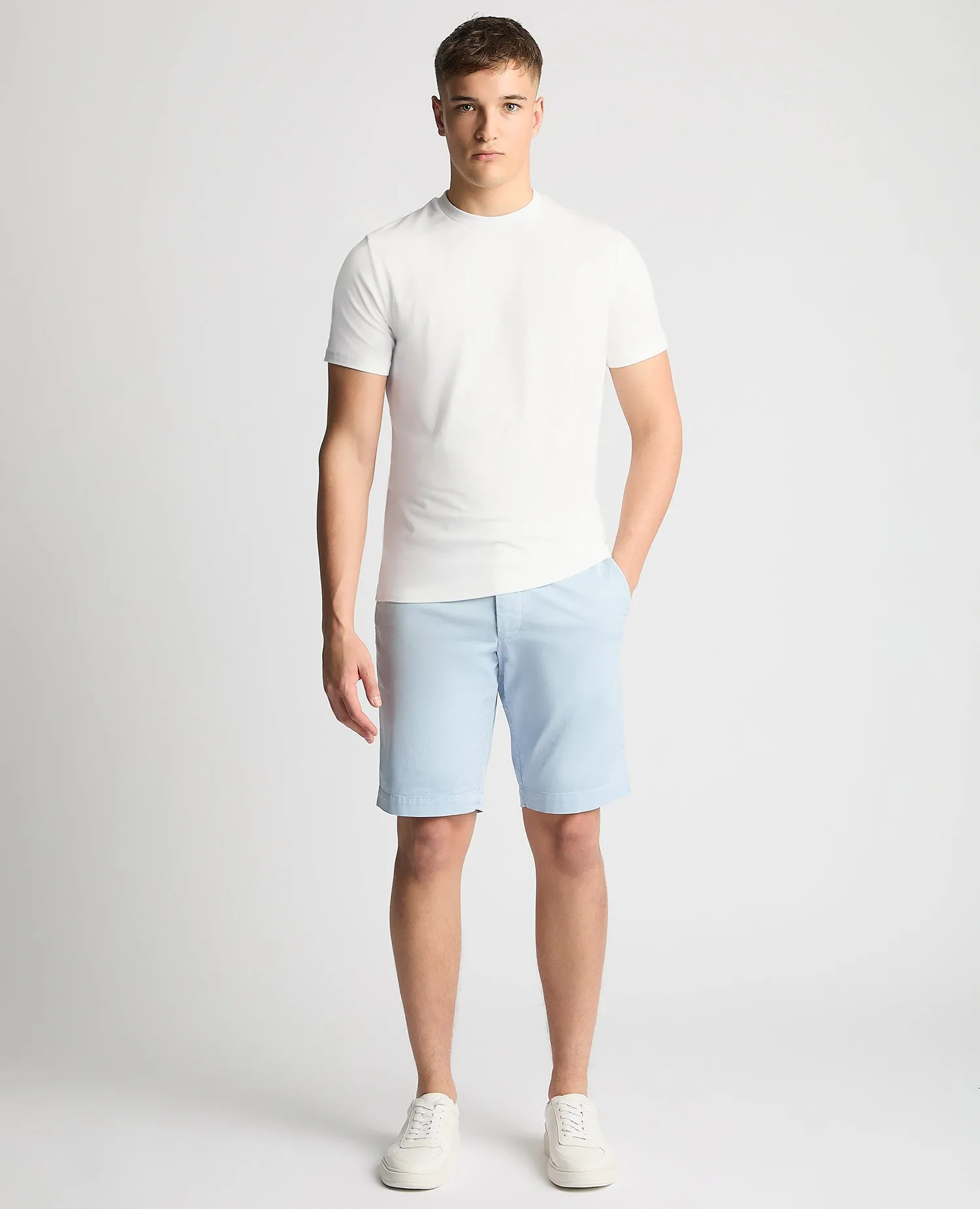 Slim Leg Cotton Stretch Chino Short