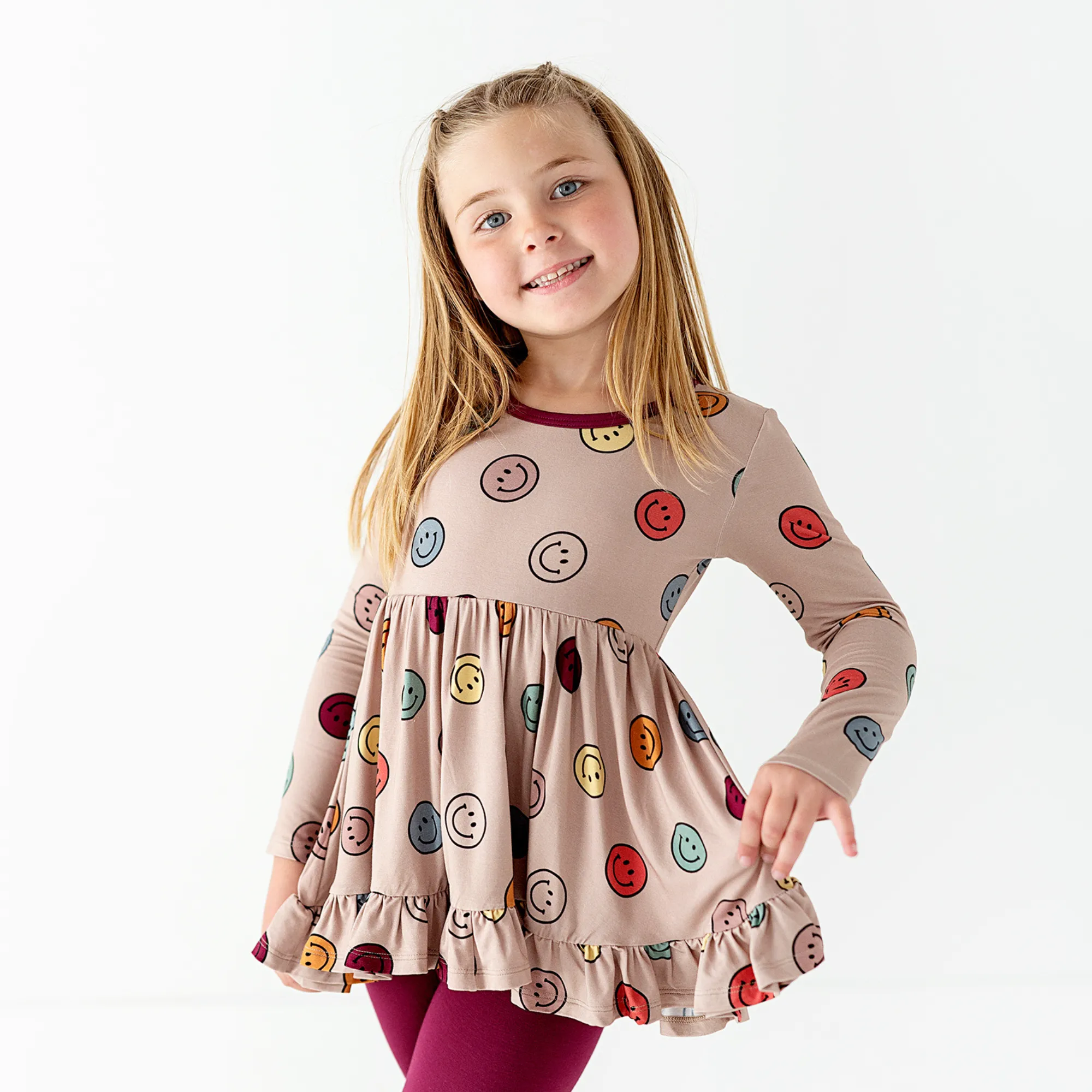 Smiley and I Know It Toddler/ Big Kid Peplum Set