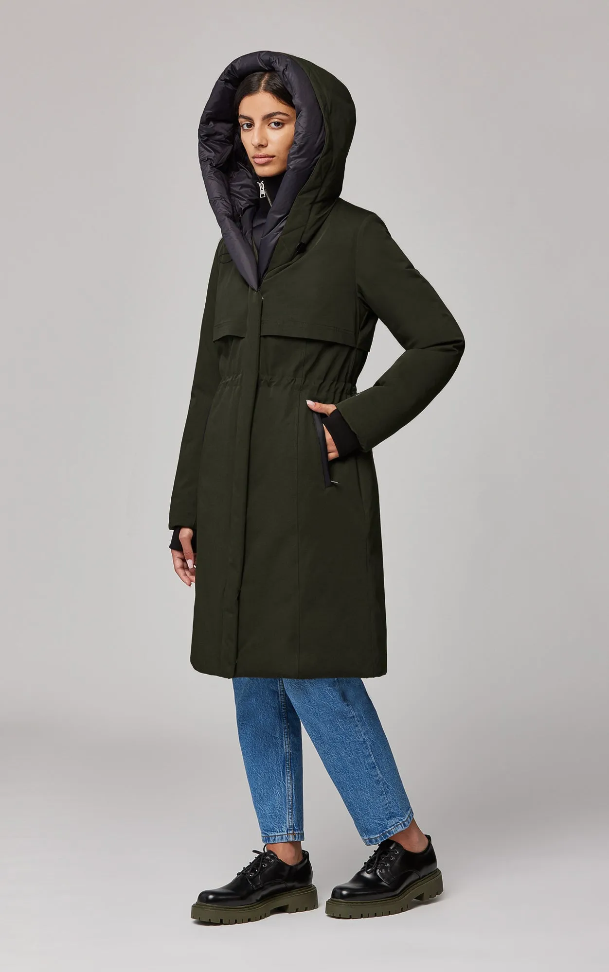 SOIA&KYO SAMARA-TD - Semi-Fitted Classic Down Coat With Hood