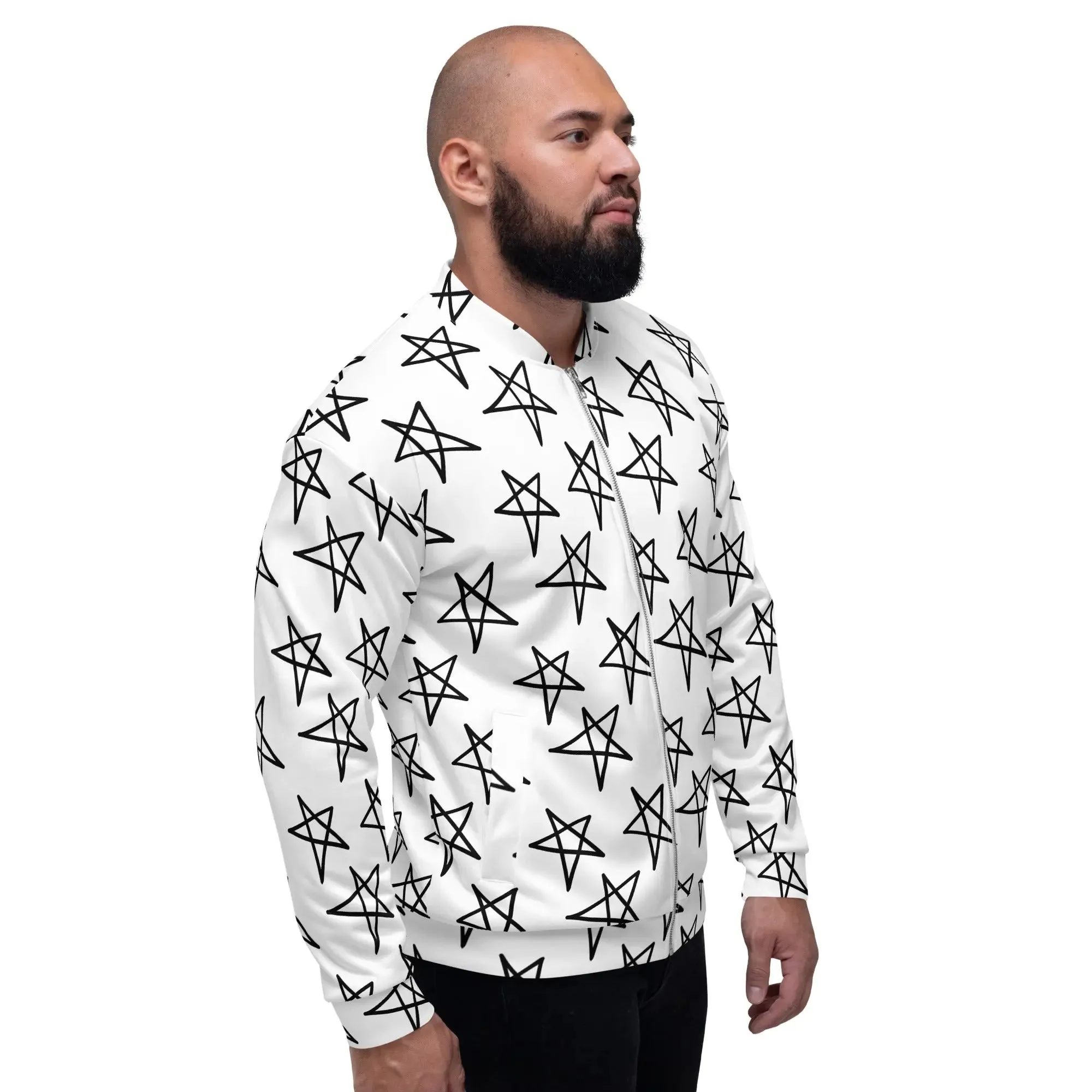 Star Doodles Unisex Bomber Jacket