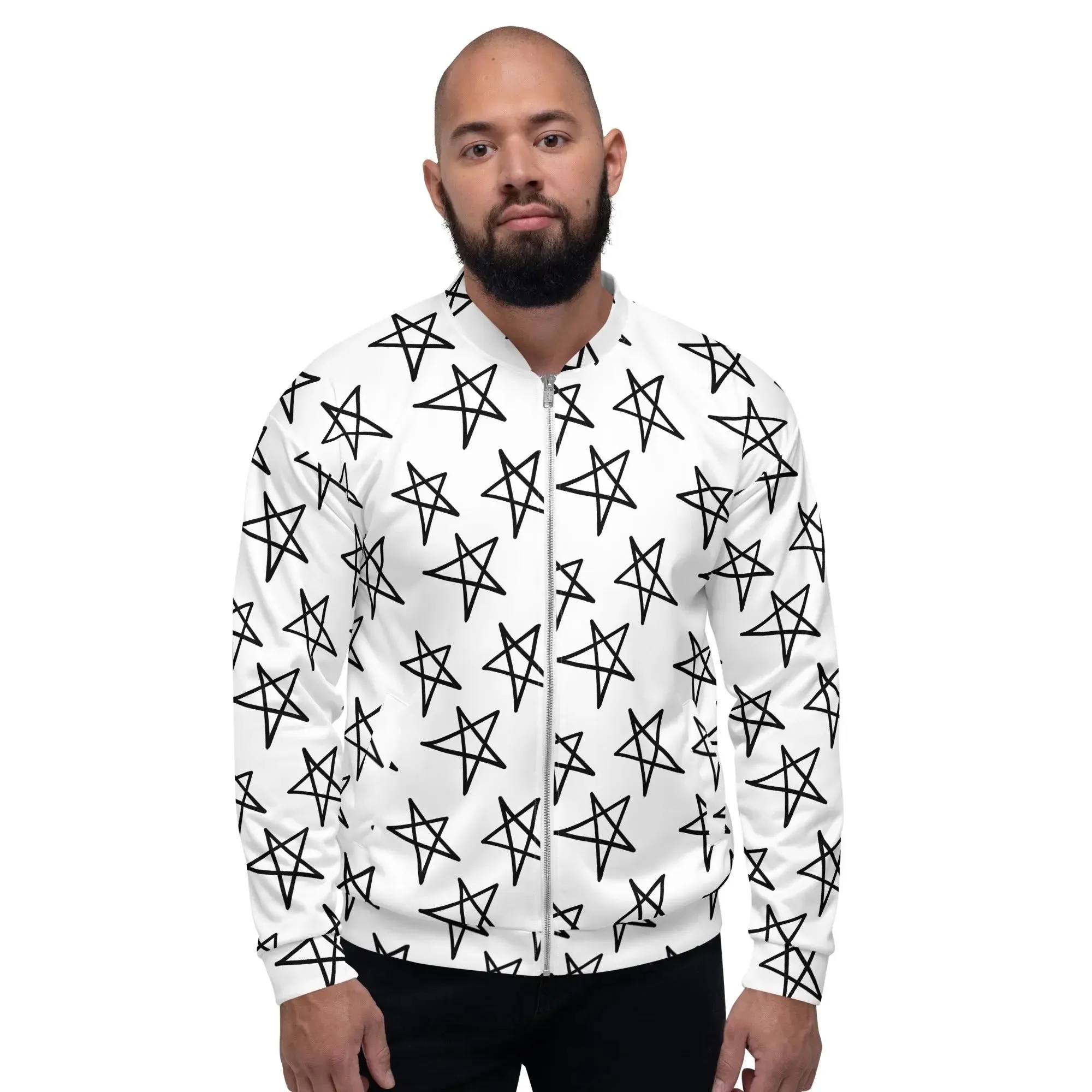 Star Doodles Unisex Bomber Jacket