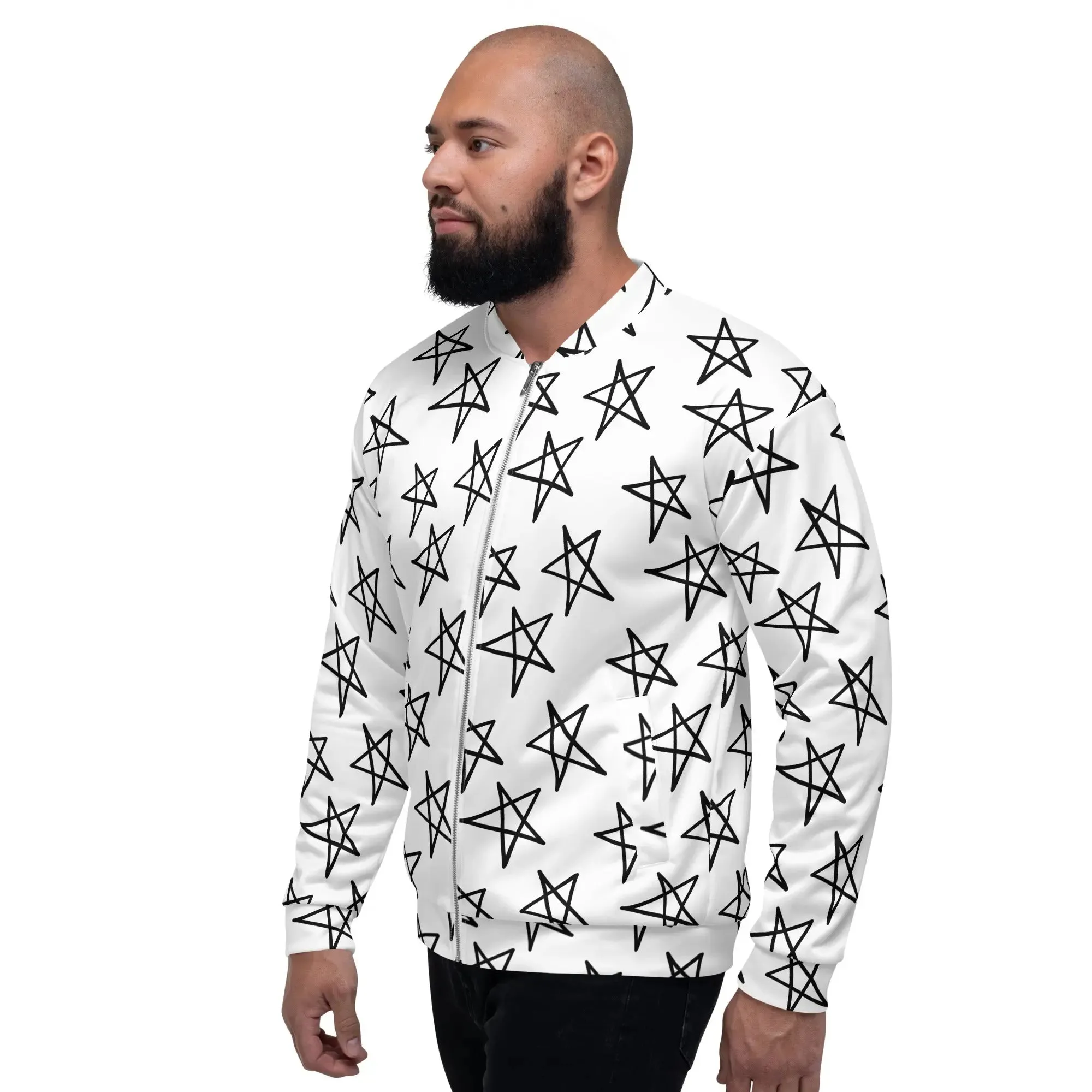 Star Doodles Unisex Bomber Jacket