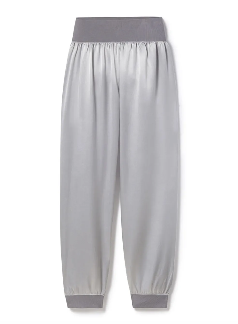 Sunny Satin Joggers - Dark Silver