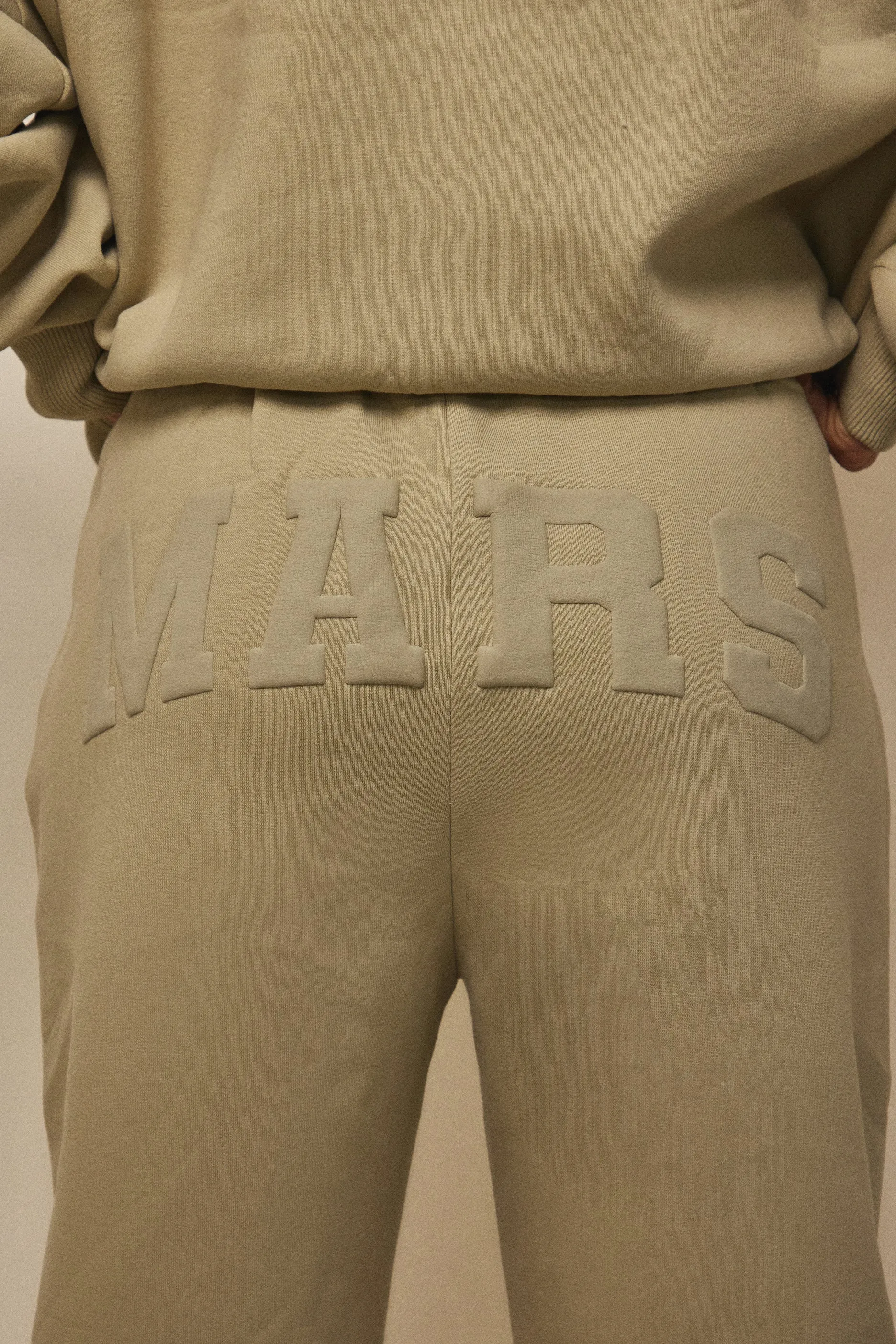 The Graphic Varsity Cuffed Joggers - Stone