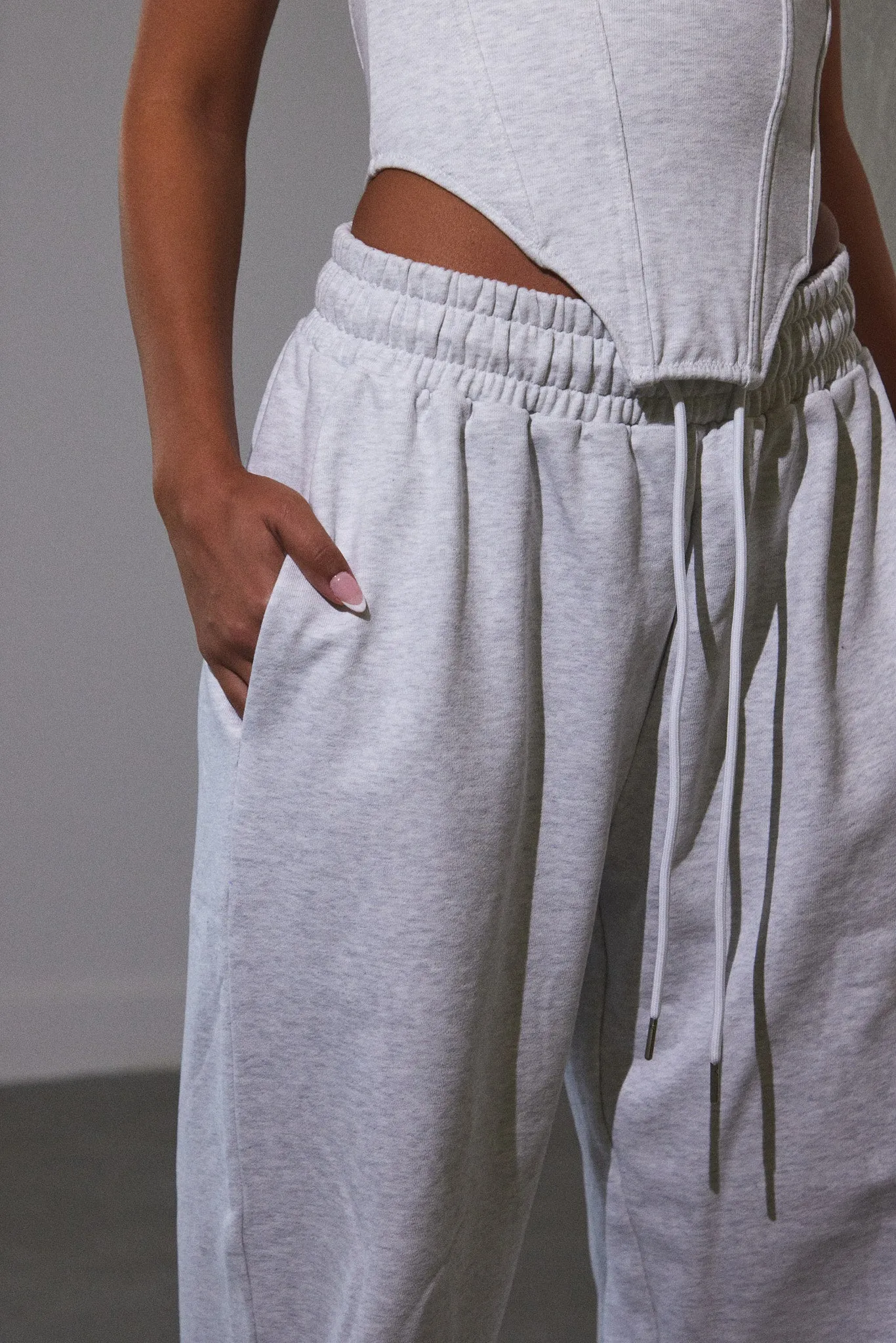 Wide Leg Joggers - Grey